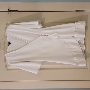 Topshop White Ruffle Wrap Dress Size 8